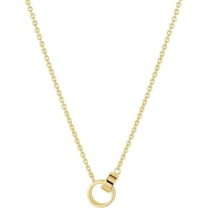 gorjana – Rose Interlocking Necklace 16″-18″ – 18k Gold Plated Brass – Adjustable Length – Daily Elegance – Versatile Layering – Highly Rated Quality(Gold)