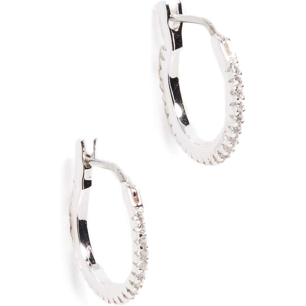 imagegorjana  Shimmer Huggies 12  18k Gold Plated  Elegant Cubic Zirconia Sparkle  Surgical Steel Hinge Closure  Everyday Wear  Versatile Style Accessory