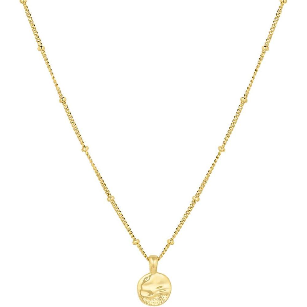 imagegorjana  Shorebreak Necklace 16 inch  18k Gold Plated Brass  OceanInspired Design Versatile Layering Piece  Perfect for Daily styleYellow