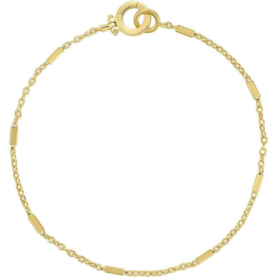 imagegorjana  Tatum Bracelet  18K Gold Plated  Dainty Chain with Delicate Bar Accents  Minimalist Layering Jewelry  Secure Hinge Closure
