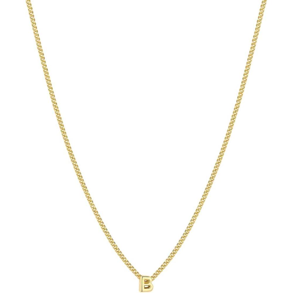 imagegorjana  Wilder Mini Alphabet Necklace  18k GoldPlated or SilverPlated Brass  Personalized Initial Charm  Secure Closure Adjustable Length  Timeless EleganceB