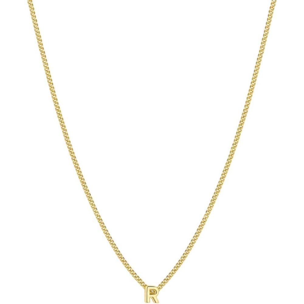 imagegorjana  Wilder Mini Alphabet Necklace  18k GoldPlated or SilverPlated Brass  Personalized Initial Charm  Secure Closure Adjustable Length  Timeless EleganceR