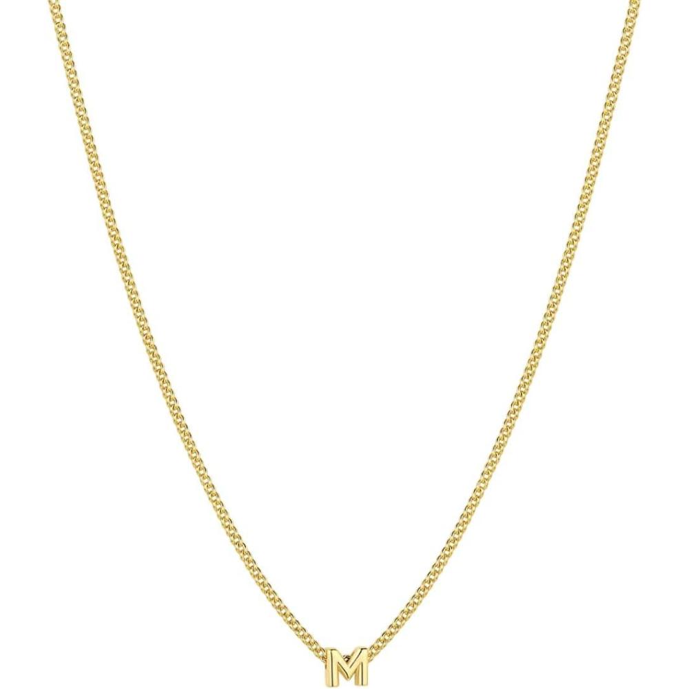 imagegorjana  Wilder Mini Alphabet Necklace  18k GoldPlated or SilverPlated Brass  Personalized Initial Charm  Secure Closure Adjustable Length  Timeless EleganceM