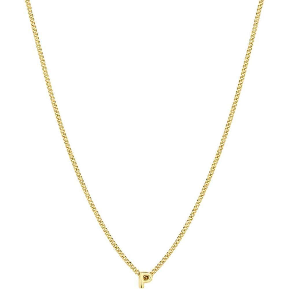imagegorjana  Wilder Mini Alphabet Necklace  18k GoldPlated or SilverPlated Brass  Personalized Initial Charm  Secure Closure Adjustable Length  Timeless EleganceP