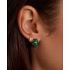 gorjana – Banks Shimmer Earrings Emerald – Bold drop earrings – Shimmer and statement – Secure hinge closure