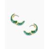 gorjana – Banks Shimmer Earrings Emerald – Bold drop earrings – Shimmer and statement – Secure hinge closure