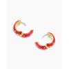gorjana – Banks Shimmer Earrings Red – Bold drop earrings – Shimmer and statement – Secure hinge closure