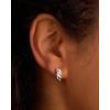 gorjana – Crew Helium Huggies – 18k Gold or Silver – Daily Earring Wear – Unique Rope Texture – Lightweight Helium Design – Secure Hinge Closure(Silver Plated)