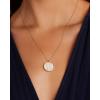 gorjana – Sunset Etched Necklace 19″-21″ – 18k Gold-Plated – Mother of Pearl Pendant, Adjustable Chain – Layering Necklaces – Ideal Gifting Packaging