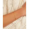 gorjana – Tatum Bracelet – 18K Gold Plated – Dainty Chain with Delicate Bar Accents – Minimalist Layering Jewelry – Secure Hinge Closure