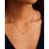 gorjana – Wilder Mini Alphabet Necklace – 18k Gold-Plated or Silver-Plated Brass – Personalized Initial Charm – Secure Closure, Adjustable Length – Timeless Elegance(H)