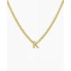 gorjana – Wilder Mini Alphabet Necklace – 18k Gold-Plated or Silver-Plated Brass – Personalized Initial Charm – Secure Closure, Adjustable Length – Timeless Elegance(K)