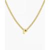 gorjana – Wilder Mini Alphabet Necklace – 18k Gold-Plated or Silver-Plated Brass – Personalized Initial Charm – Secure Closure, Adjustable Length – Timeless Elegance(P)
