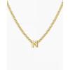 gorjana – Wilder Mini Alphabet Necklace – 18k Gold-Plated or Silver-Plated Brass – Personalized Initial Charm – Secure Closure, Adjustable Length – Timeless Elegance(N)
