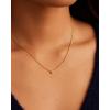 gorjana – Wilder Mini Alphabet Necklace – 18k Gold-Plated or Silver-Plated Brass – Personalized Initial Charm – Secure Closure, Adjustable Length – Timeless Elegance(B)