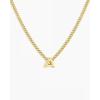 gorjana – Wilder Mini Alphabet Necklace – 18k Gold-Plated or Silver-Plated Brass – Personalized Initial Charm – Secure Closure, Adjustable Length – Timeless Elegance(A)