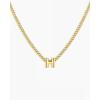 gorjana – Wilder Mini Alphabet Necklace – 18k Gold-Plated or Silver-Plated Brass – Personalized Initial Charm – Secure Closure, Adjustable Length – Timeless Elegance(H)