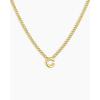 gorjana – Wilder Mini Alphabet Necklace – 18k Gold-Plated or Silver-Plated Brass – Personalized Initial Charm – Secure Closure, Adjustable Length – Timeless Elegance(C)