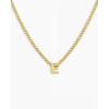 gorjana – Wilder Mini Alphabet Necklace – 18k Gold-Plated or Silver-Plated Brass – Personalized Initial Charm – Secure Closure, Adjustable Length – Timeless Elegance(E)