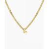 gorjana – Wilder Mini Alphabet Necklace – 18k Gold-Plated or Silver-Plated Brass – Personalized Initial Charm – Secure Closure, Adjustable Length – Timeless Elegance(L)