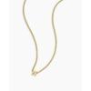 gorjana – Wilder Mini Alphabet Necklace – 18k Gold-Plated or Silver-Plated Brass – Personalized Initial Charm – Secure Closure, Adjustable Length – Timeless Elegance(N)