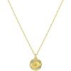 gorjana – Birthstone Coin Necklace 16″-18″ – 18k Gold Plated Brass – Personalized Gemstone Options – Adjustable Chain Length – Gifting for special occasions(Citrine)