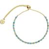 gorjana – Power Gemstone Brooks Bracelet 9 1/4″ – 18k Gold-Plated Brass – Genuine Gemstone Selection – Adjustable Closure – Elegant and meaningful design(Apatite – Insipiration)