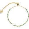 gorjana – Power Gemstone Brooks Bracelet 9 1/4″ – 18k Gold-Plated Brass – Genuine Gemstone Selection – Adjustable Closure – Elegant and meaningful design(Aventurine – Luck)