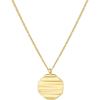 gorjana – Sunset Coin Necklace 17 1/8″ – 18k Gold Plated Brass – Unique Sunset Design – Spring Ring Closure – Versatile Layering Piece – Daily Elegance(Gold Plated)