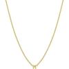 gorjana – Wilder Mini Alphabet Necklace – 18k Gold-Plated or Silver-Plated Brass – Personalized Initial Charm – Secure Closure, Adjustable Length – Timeless Elegance(H)