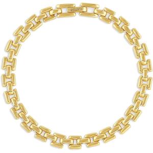 gorjana – Brooklyn Bracelet 7″-7 1/4″ – 18k Gold Plated Brass – Textured Chain Links – Stylish Retro Design – Versatile Stacking, Lightweight Comfort