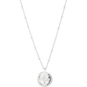 gorjana – Compass Coin Pendant Necklace 3/4 inch – 18k Gold or Silver Plated – Adjustable 17-19 inch Chain – Spring Ring Closure – Long-Lasting(Silver Plated)