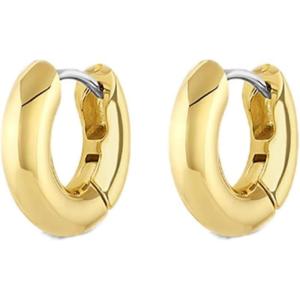 gorjana – Lou Huggies 1/2″ Drop – 18K Gold-Plated Finish – Secure Hinge Closure – Stylish Hoop Earrings, Ideal for Ear Stack – Complimentary Gift Packaging – Perfect for Gifting