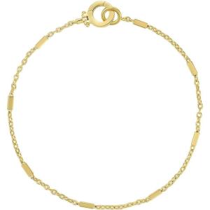 gorjana – Tatum Bracelet – 18K Gold Plated – Dainty Chain with Delicate Bar Accents – Minimalist Layering Jewelry – Secure Hinge Closure