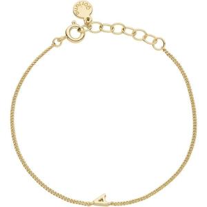 gorjana – Wilder Mini Alphabet Bracelet 6″-7″ – 18k Gold or Silver Plated Finish – Personalized Bracelet – Spring Ring Closure – Wearing Stylish Link Bracelet – Timeless and Versatile(A)