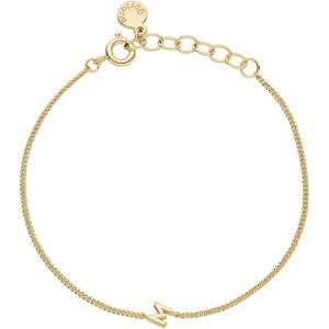 gorjana – Wilder Mini Alphabet Bracelet 6″-7″ – 18k Gold or Silver Plated Finish – Personalized Bracelet – Spring Ring Closure – Wearing Stylish Link Bracelet – Timeless and Versatile(M)
