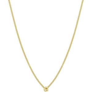 gorjana – Wilder Mini Alphabet Necklace – 18k Gold-Plated or Silver-Plated Brass – Personalized Initial Charm – Secure Closure, Adjustable Length – Timeless Elegance(G)