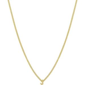 gorjana – Wilder Mini Alphabet Necklace – 18k Gold-Plated or Silver-Plated Brass – Personalized Initial Charm – Secure Closure, Adjustable Length – Timeless Elegance(J)