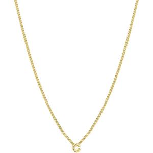 gorjana – Wilder Mini Alphabet Necklace – 18k Gold-Plated or Silver-Plated Brass – Personalized Initial Charm – Secure Closure, Adjustable Length – Timeless Elegance(C)