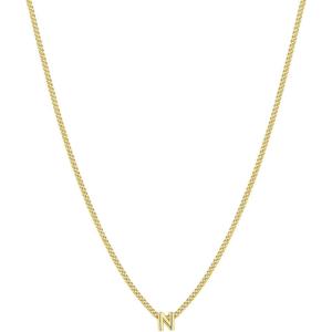gorjana – Wilder Mini Alphabet Necklace – 18k Gold-Plated or Silver-Plated Brass – Personalized Initial Charm – Secure Closure, Adjustable Length – Timeless Elegance(N)