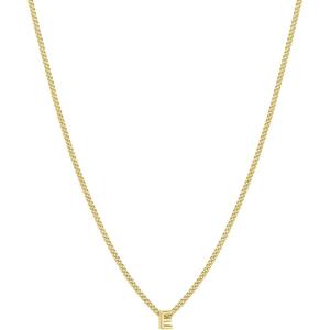 gorjana – Wilder Mini Alphabet Necklace – 18k Gold-Plated or Silver-Plated Brass – Personalized Initial Charm – Secure Closure, Adjustable Length – Timeless Elegance(E)