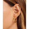 gorjana – Crew Hoops 13/16” – 18k Gold-Plated Brass – Elegant Twisted Design – Stainless Steel Post, Hinge Closure – Lightweight and Versatile – Daily Earring Wear