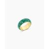 gorjana – Noel Shimmer Ring Emerald – Size 6, 7-18K Gold Plating – Sophisticated Pop of Color – Daily Wear – Modern Band Design – Stackable or Solo Wear