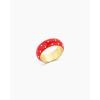 gorjana – Noel Shimmer Ring Red – Size 6, 7,8-18K Gold Plating – Sophisticated Pop of Color – Daily Wear – Modern Band Design – Stackable or Solo Wear