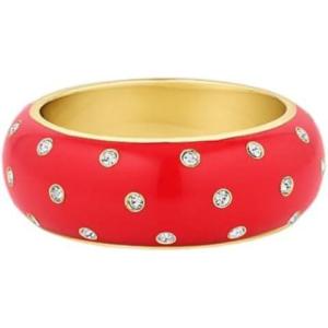 gorjana – Noel Shimmer Ring Red – Size 6, 7,8-18K Gold Plating – Sophisticated Pop of Color – Daily Wear – Modern Band Design – Stackable or Solo Wear
