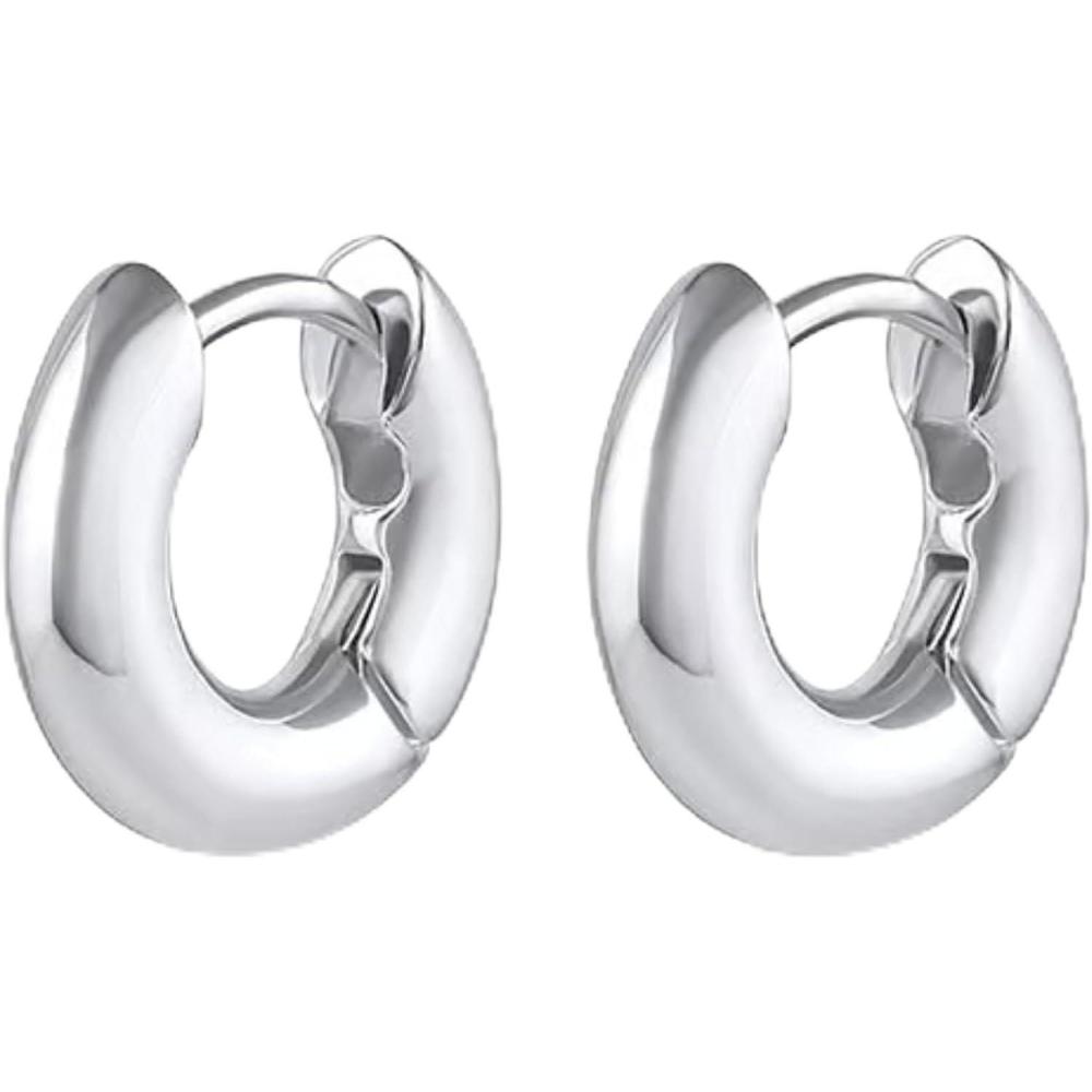 imagegorjana  Lou Hoops 1316 inch Drop  Silver or 18k Gold Plated  Daily Earring Wear  Secure Hinge Closure  Timeless Design  Versatile for Any OccasionHuggies