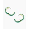 gorjana – Noel Shimmer Huggies – Emerald green enamel, easonal tones with a hint of shimmer – Secure Hinge Closure, Versatile Color Combo