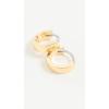 gorjana Women’s Rose Huggies, 18k Gold Plated, Minimalist Flat Cuff Huggie Hoop Earrings(Gold)