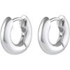 gorjana – Lou Hoops 13/16 inch Drop – Silver or 18k Gold Plated – Daily Earring Wear – Secure Hinge Closure – Timeless Design – Versatile for Any Occasion(Huggies)