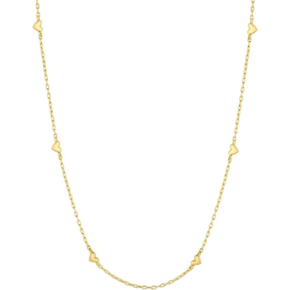 imagegorjana  Amour Necklace 1517  18k Gold Plated Brass  Elegant heart design  Adjustable length versatility  Dainty heart accents perfect for layering